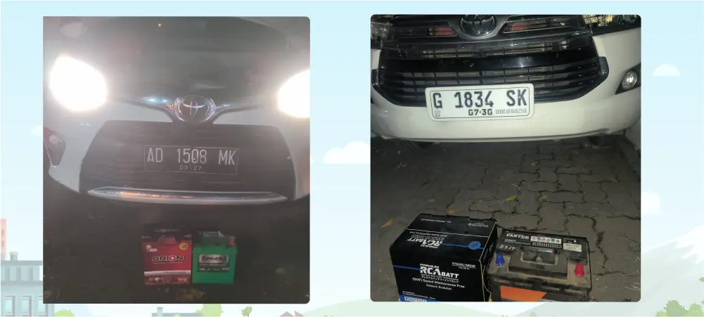 Layanan darurat aki malam hari 24 jam oleh teknisi Handayani Aki Surakarta